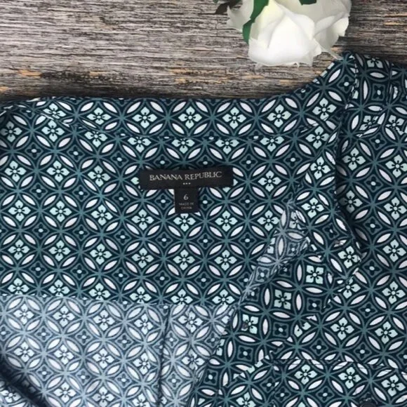 BR Factory Geometric Shirt Dress Size 6 - Picture 7 of 8